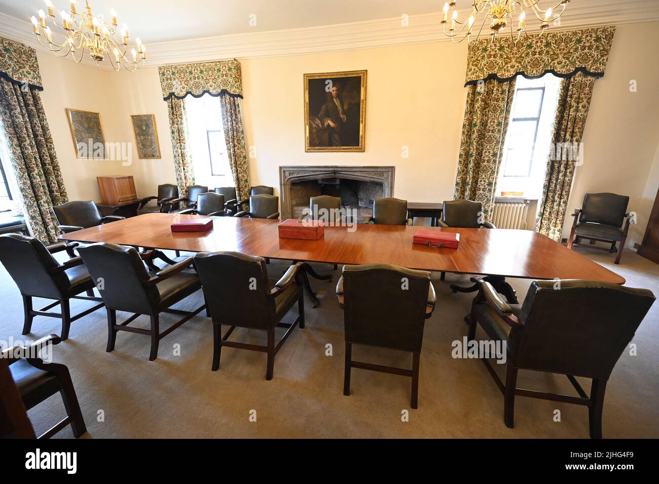 A meeting room at Leeds Castle Stock Photo Alamy