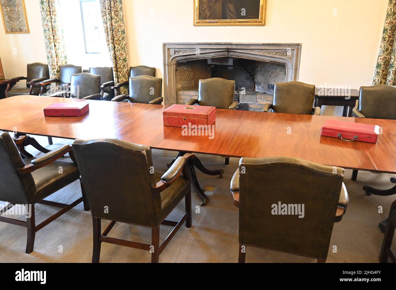 A meeting room at Leeds Castle Stock Photo Alamy