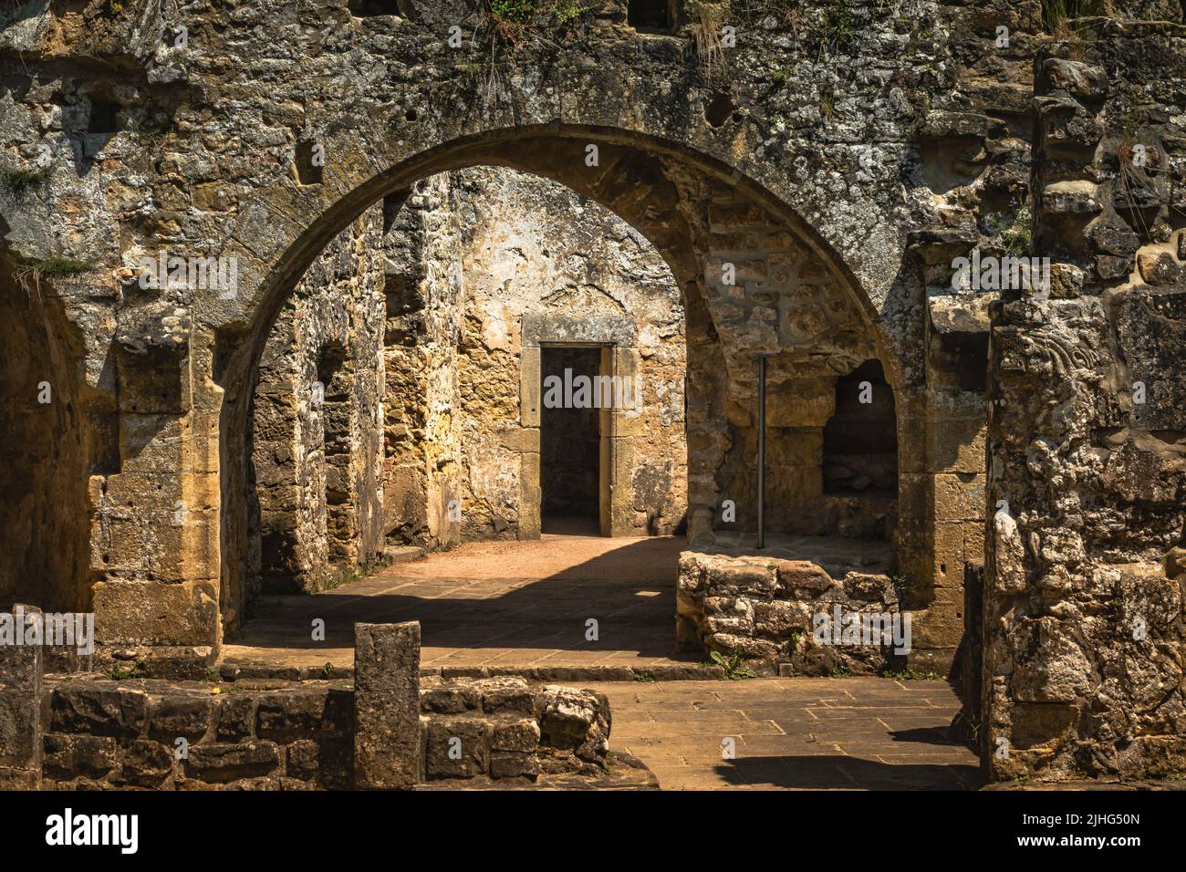 old ruine castle on a sunny day Stock Photo