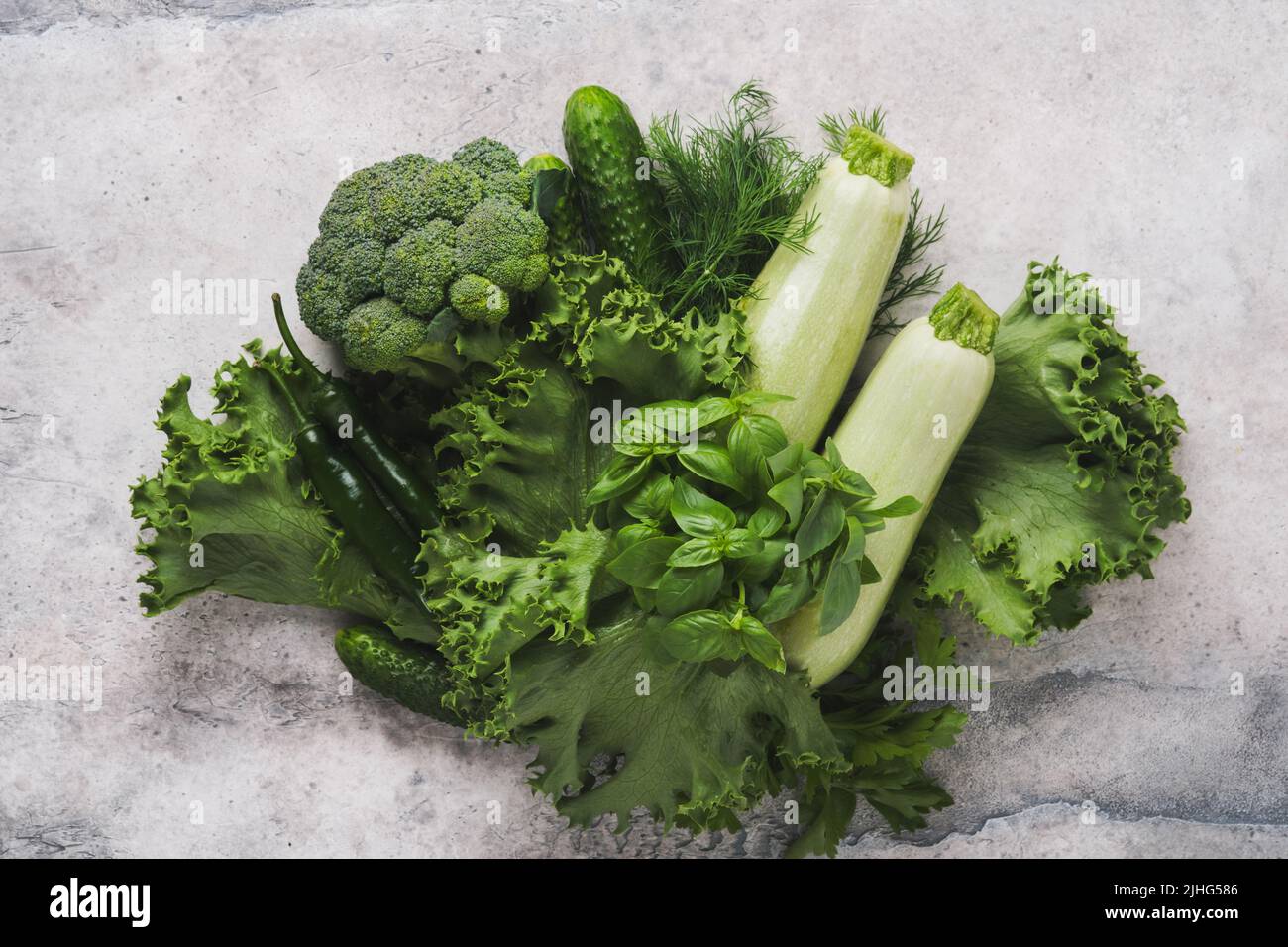 Set of various green vegetables and vegetable, seeds, superfood, leaf. Source of protein for