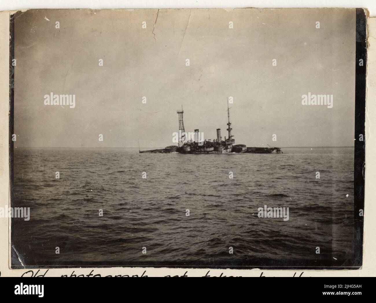 Florida - Wrecks. Wreck of the Battleship Massachusetts. Old photograph ...