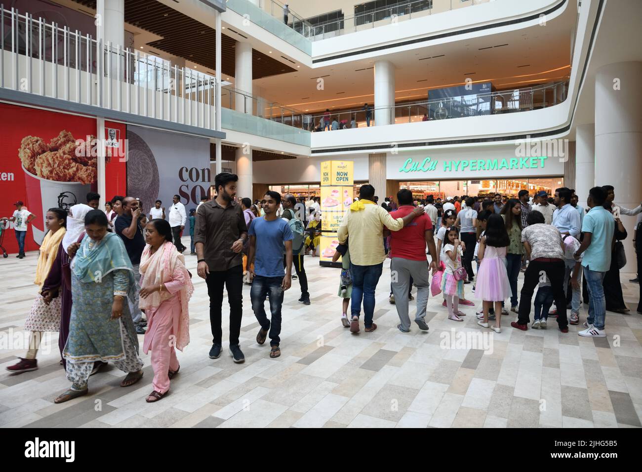 Lulu Hypermarket of Lulu Mall in Lucknow, Uttar Pradesh, India Stock