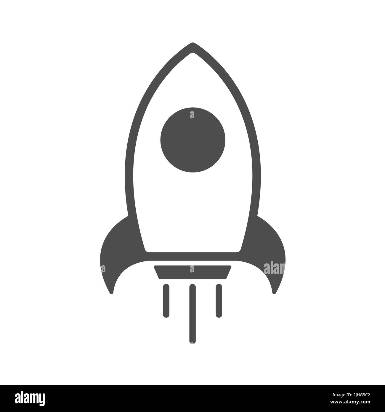 Silhouette rocket space ship Black and White Stock Photos & Images - Alamy
