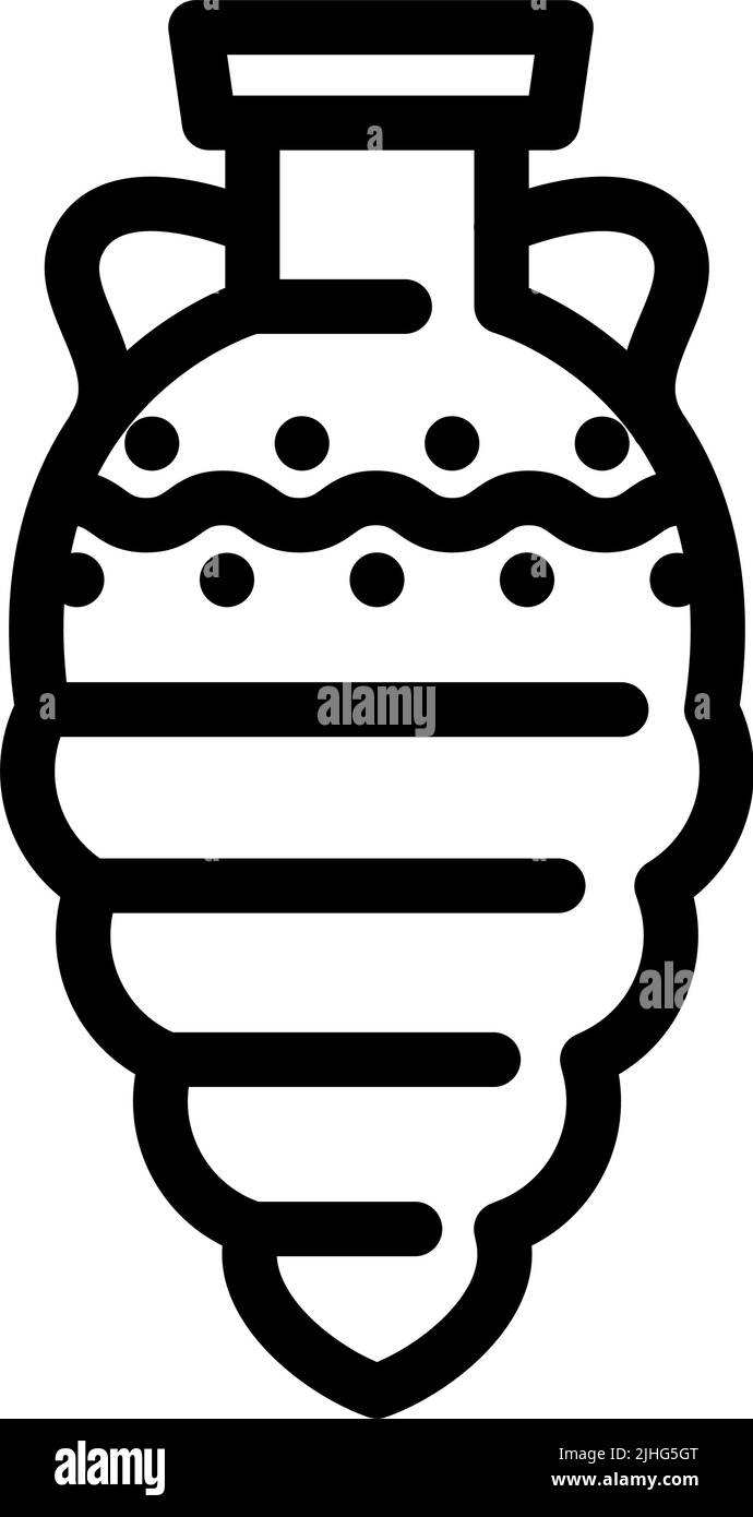 wine amphora line icon vector illustration Stock Vector Image & Art - Alamy