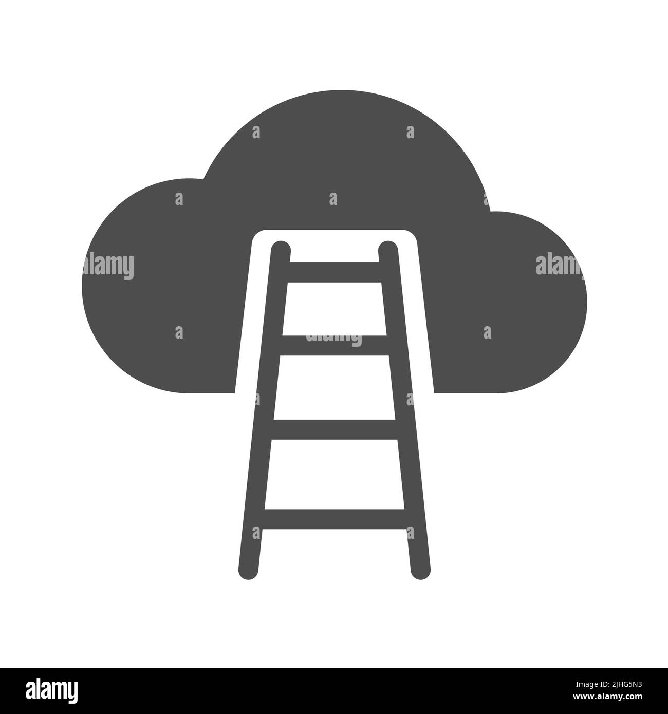 career ladder to sky vector icon Stock Vector