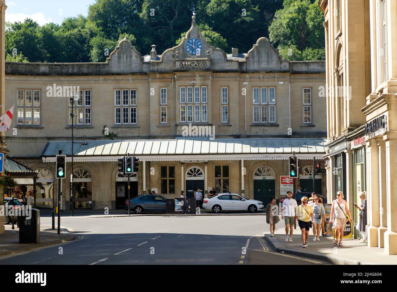 Frontage of Bath Rail station Stock Photo Alamy