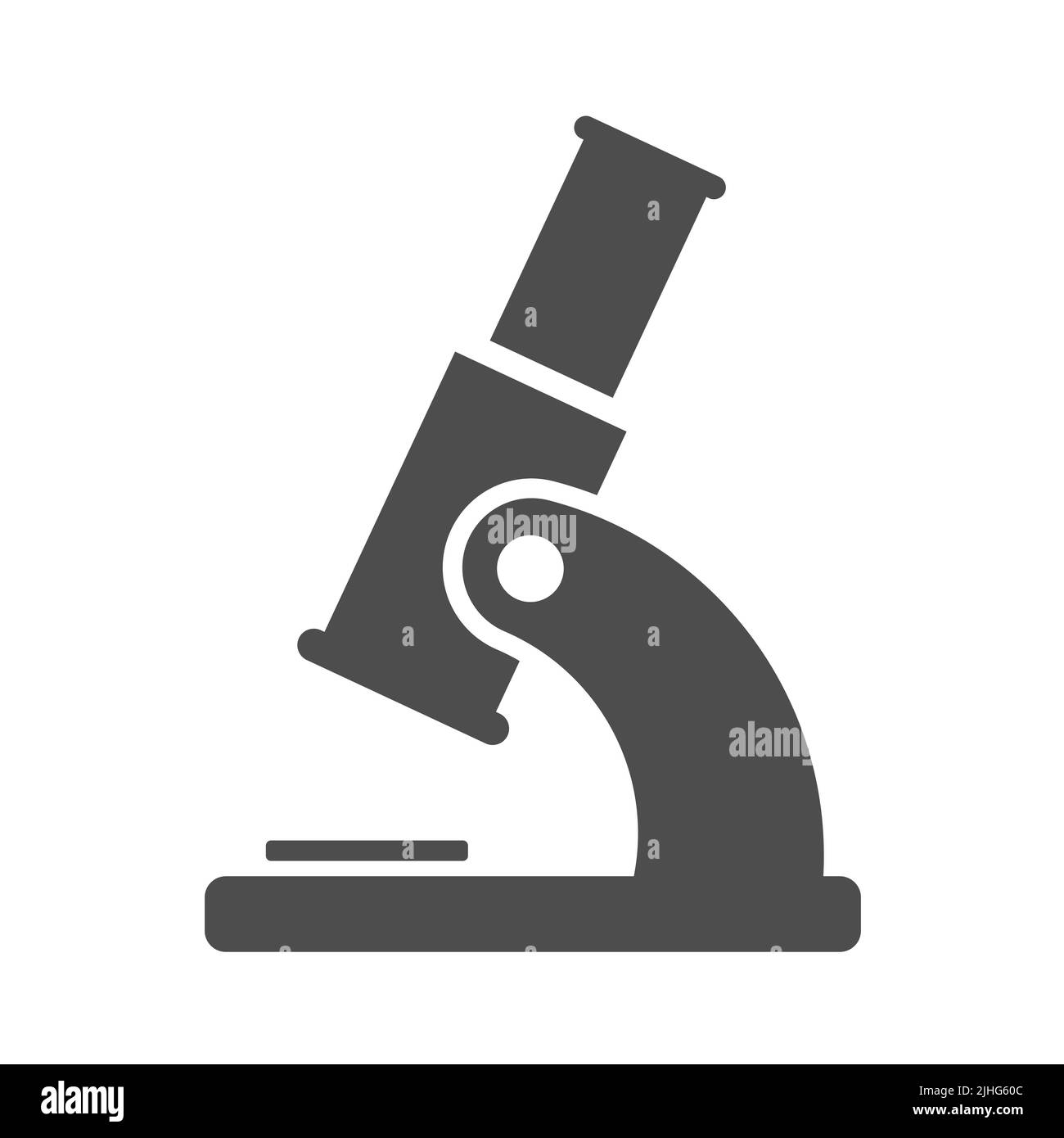 microscope vector icon isolated on white Stock Vector