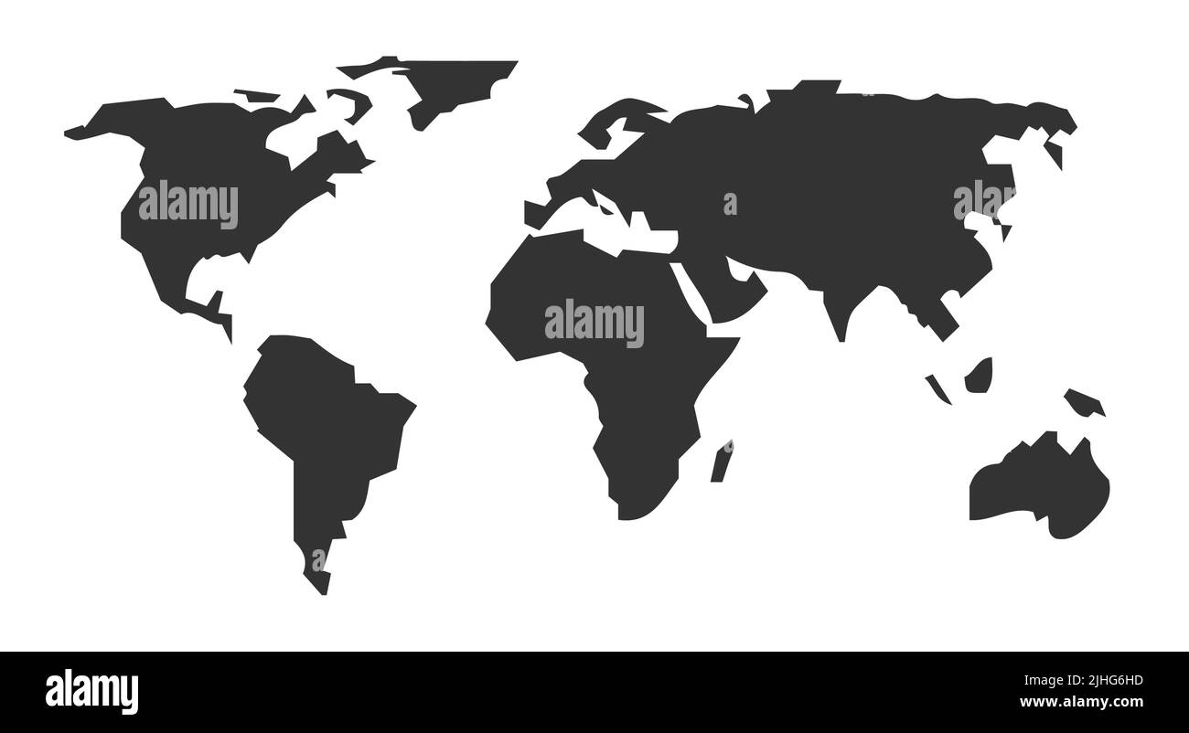 world map silhouette vector illustration Stock Vector