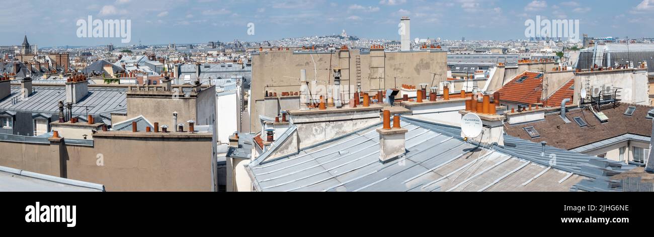 Rooftops of Paris France Stock Photo