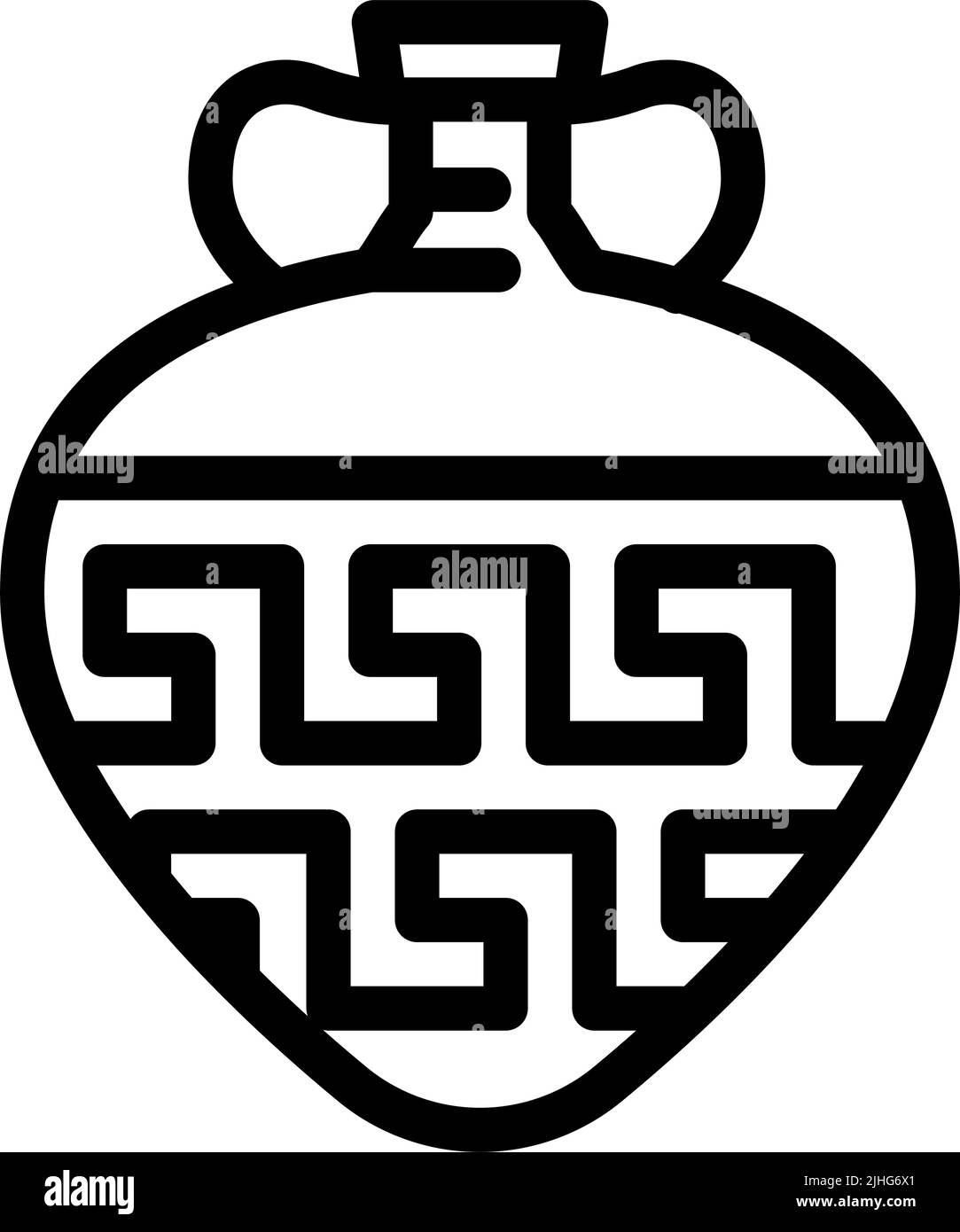 vintage amphora line icon vector illustration Stock Vector Image & Art ...