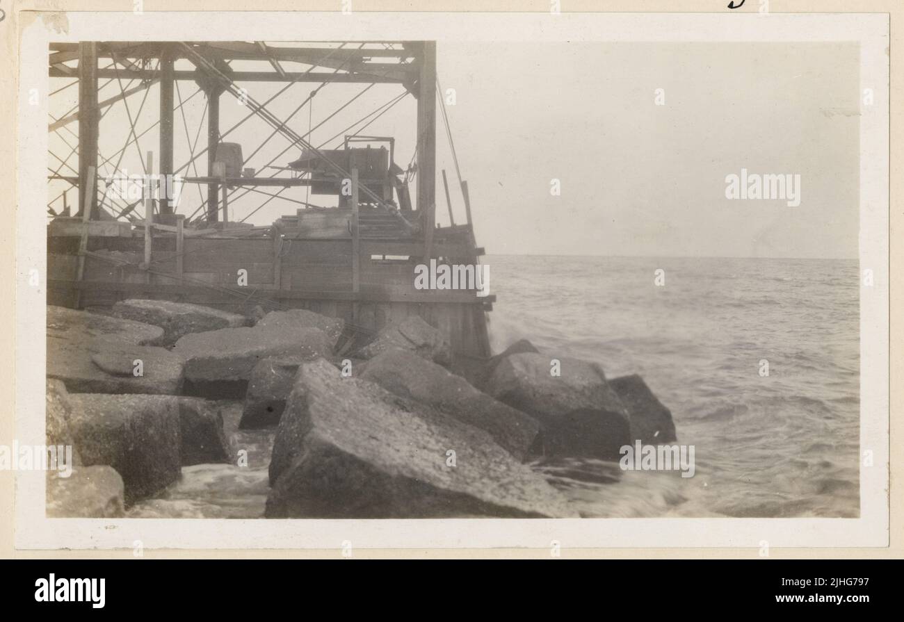 Texas Galveston. Galveston Jetty Light Station, Texas. Southwest