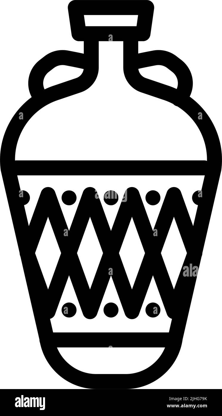 aged amphora line icon vector illustration Stock Vector Image & Art - Alamy
