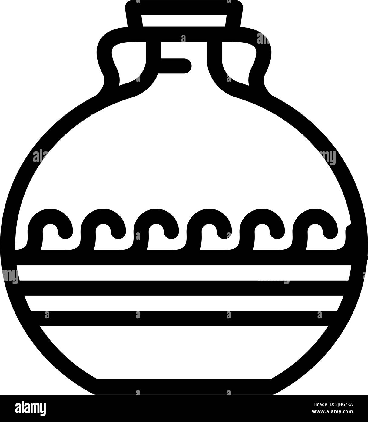 amphora container line icon vector illustration Stock Vector Image ...