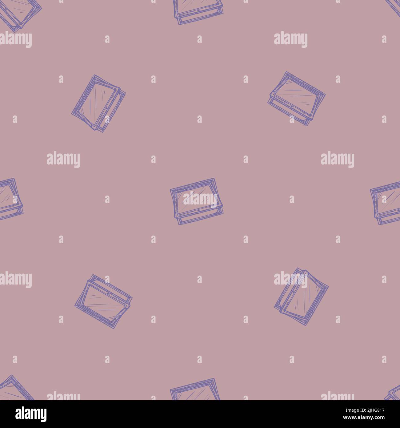 Opened window lean forward seamless pattern. Retro element inside wall ...