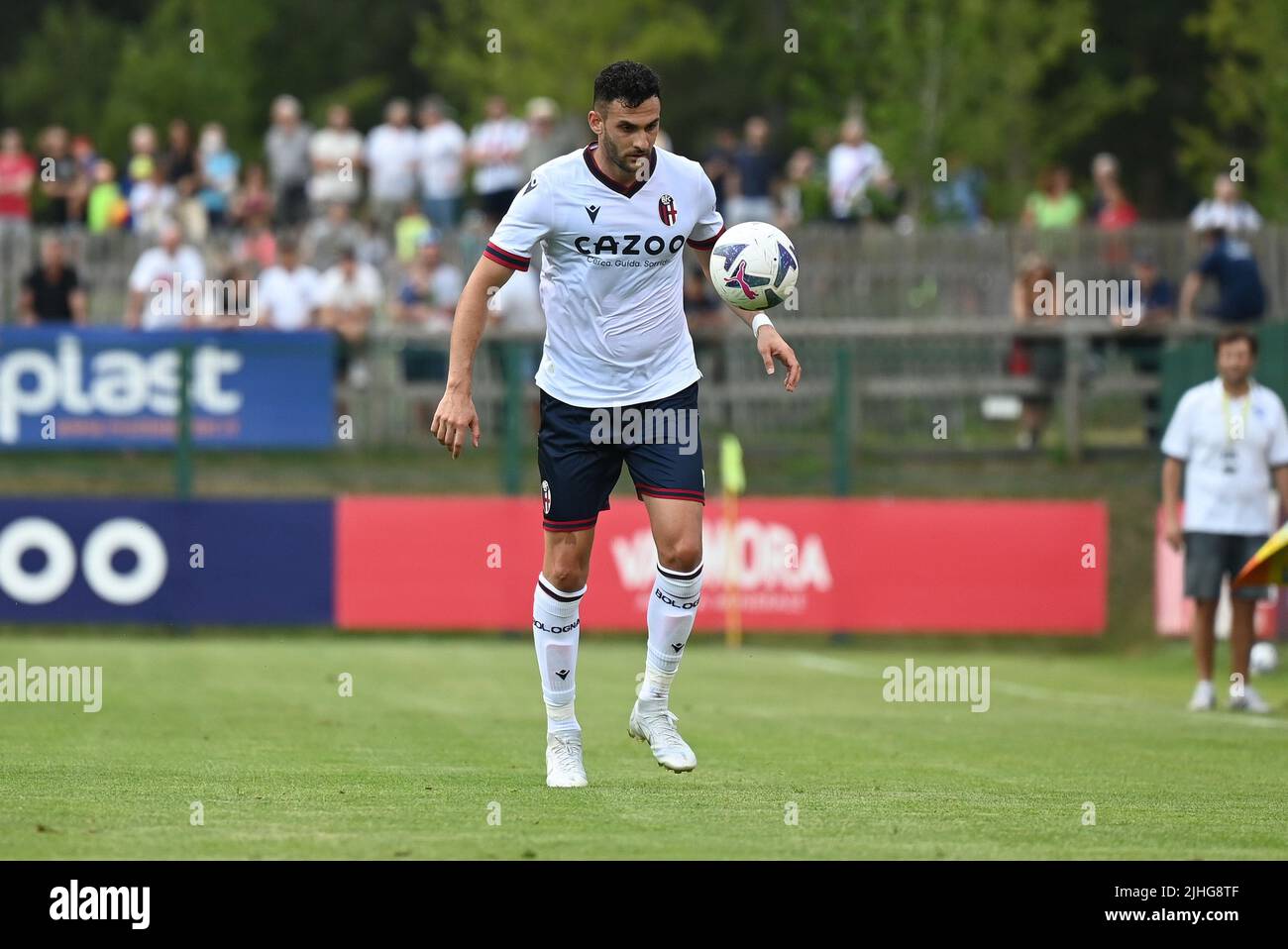 Stadio Comunale, Pinzolo, Italy, July 17, 2022, Charalampos Lykogiannis (bologna)  during  Bologna fC vs Castiglione - friendly football match Stock Photo