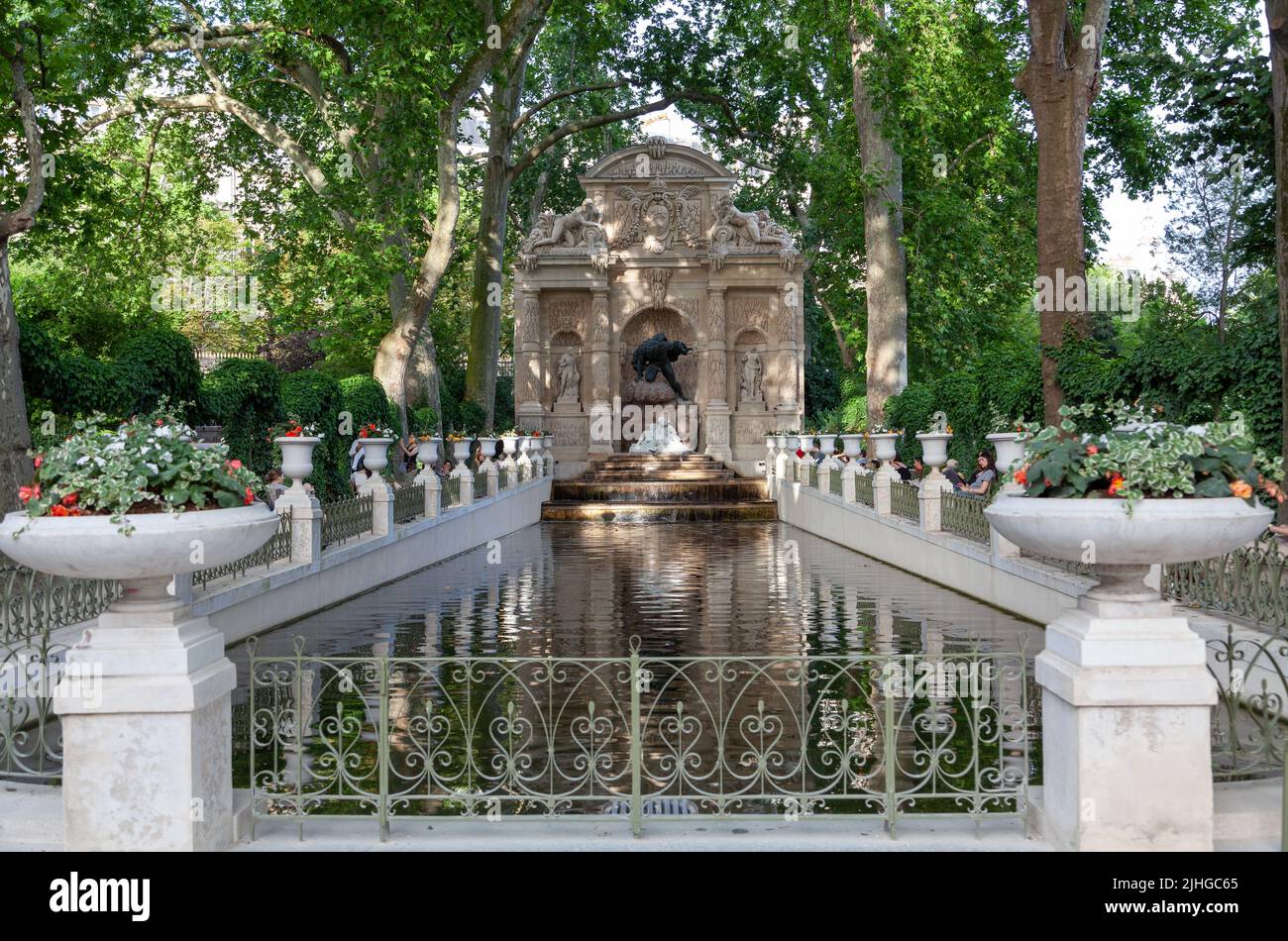 The Medici Fountain in Jardin du Luxembourg, Paris, France Stock Photo