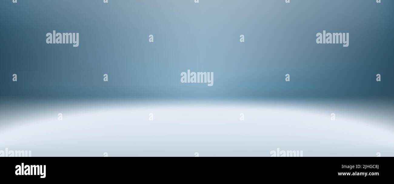 Blue empty room studio gradient used for background and display your product, vector Stock Vector