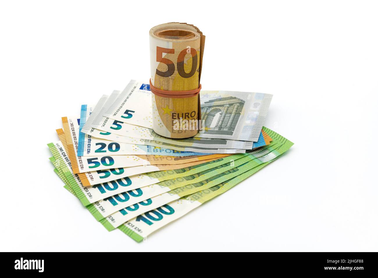 The euro is the official currency of a large number of European countries. - Stock Image