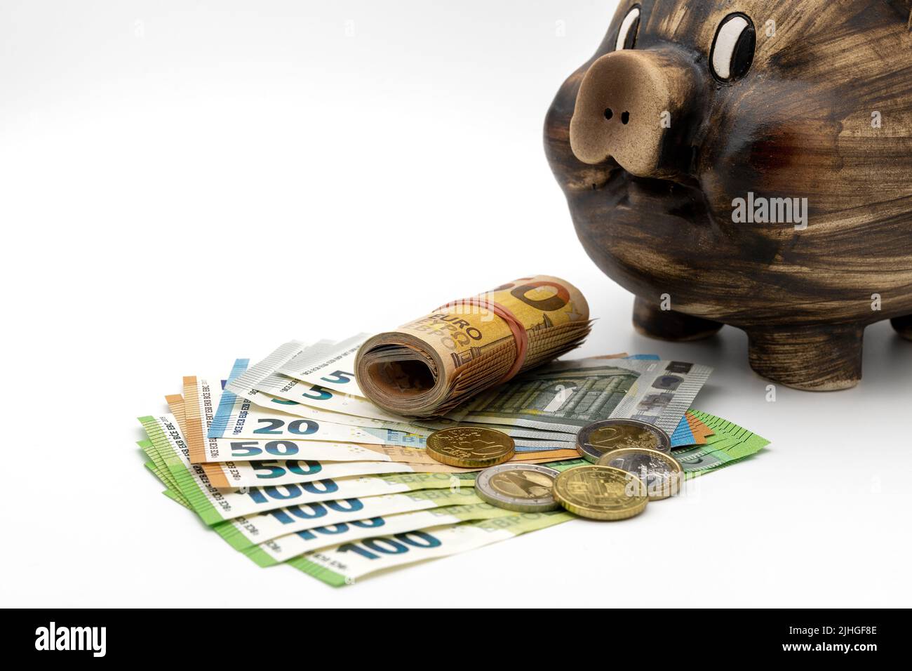 The euro is the official currency of large number of European countries. The euro is the second most widely used currency in international transaction. - Stock Image