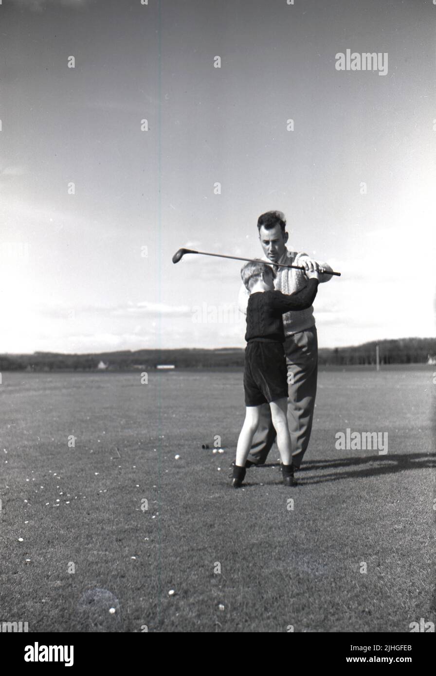 1950s, historical, John Reekie golf professional of the Golf House Club, Elie, Fife, Scotland