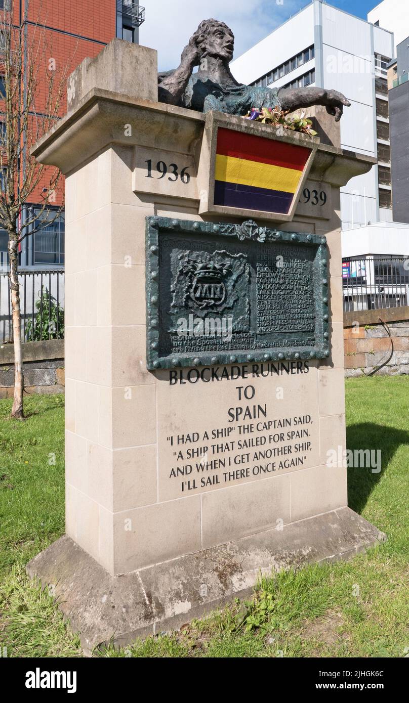 Blockade Runners to Spain Memorial, Glasgow Stock Photo Alamy