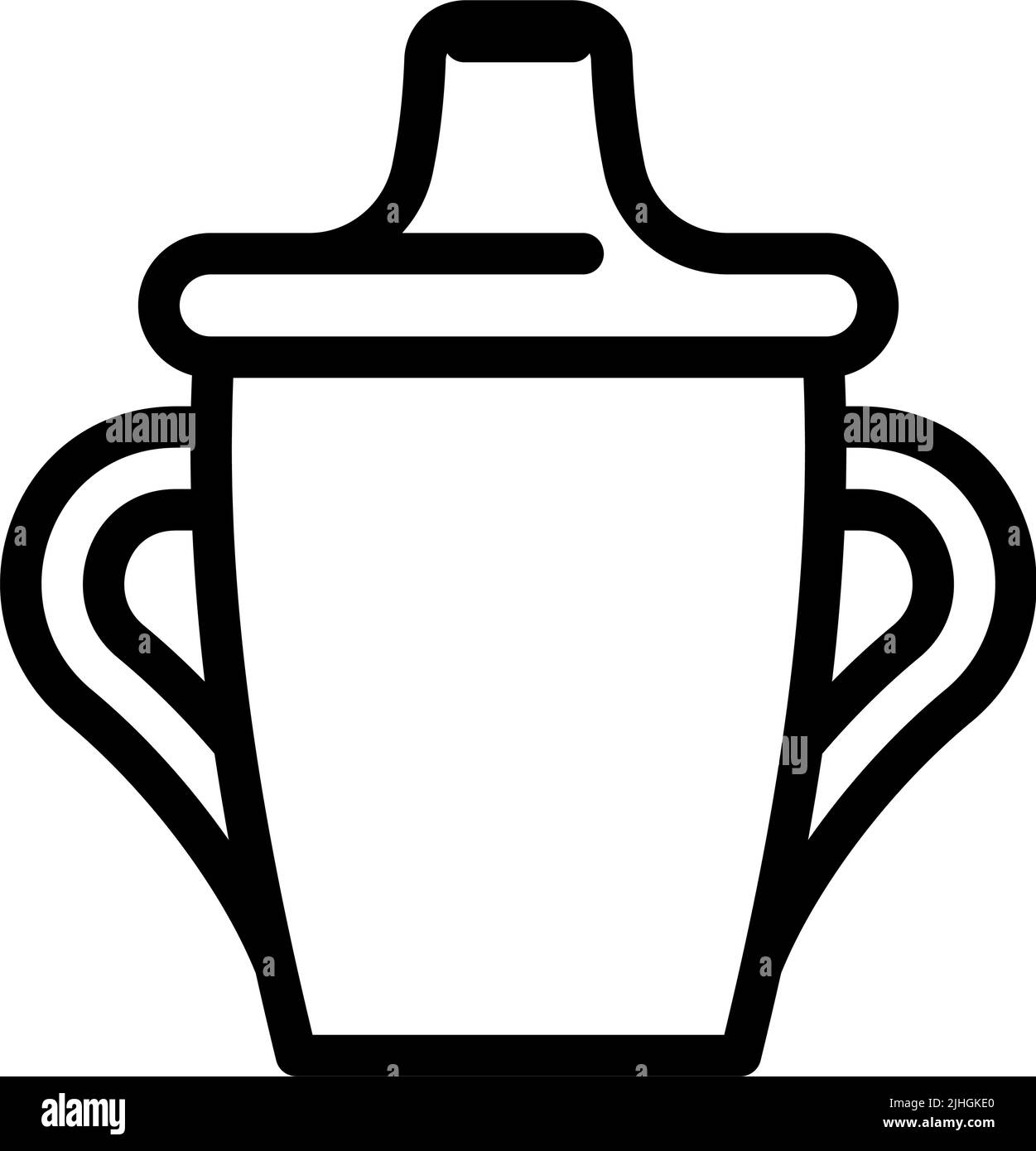 children glass cup line icon vector illustration Stock Vector Image