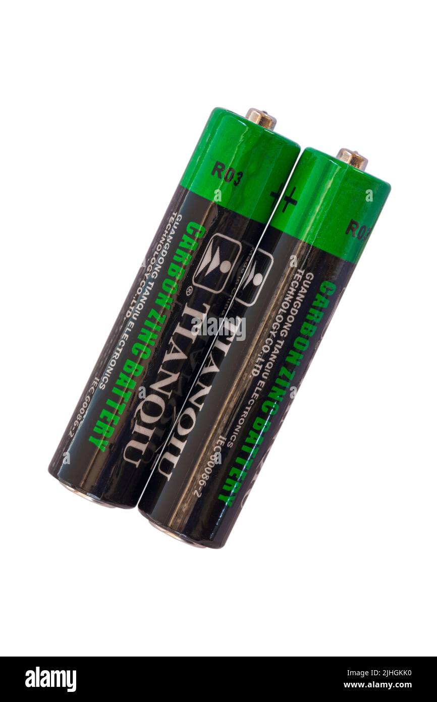 Carbon zinc batteries Cut Out Stock Images & Pictures - Alamy