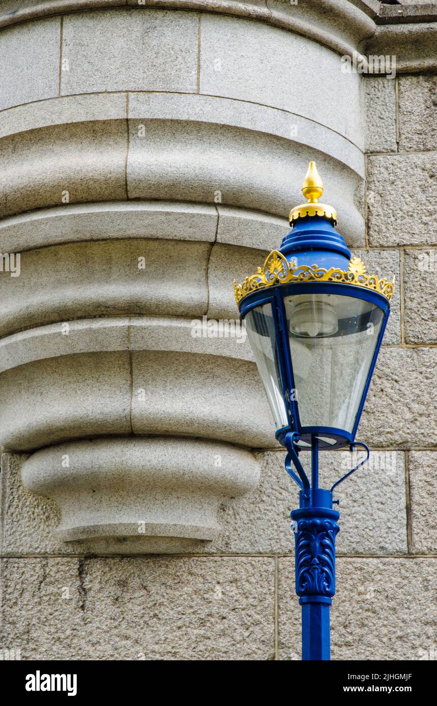 Ornate London Streetlight near the Tower of London, England Stock Photo