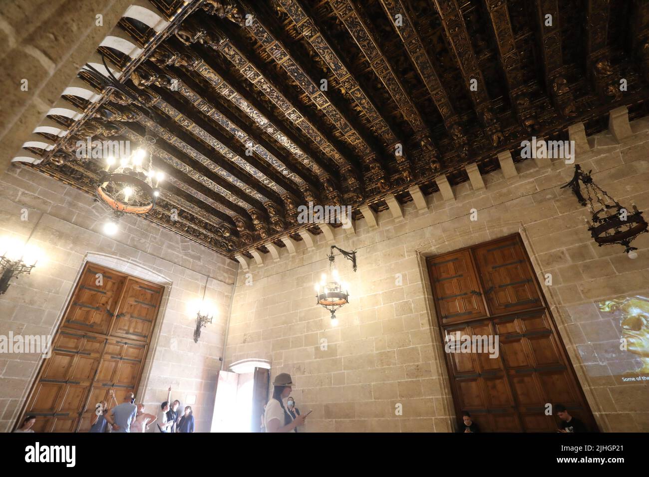 The Silk Exchange or La Lonja de La Seda, a late Valencian Gothic style civic building  and a UNESCO world heritage site, in Spain, Europe Stock Photo
