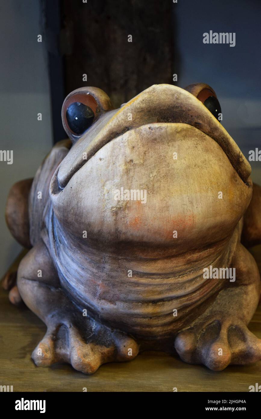 carved model of a toad Stock Photo