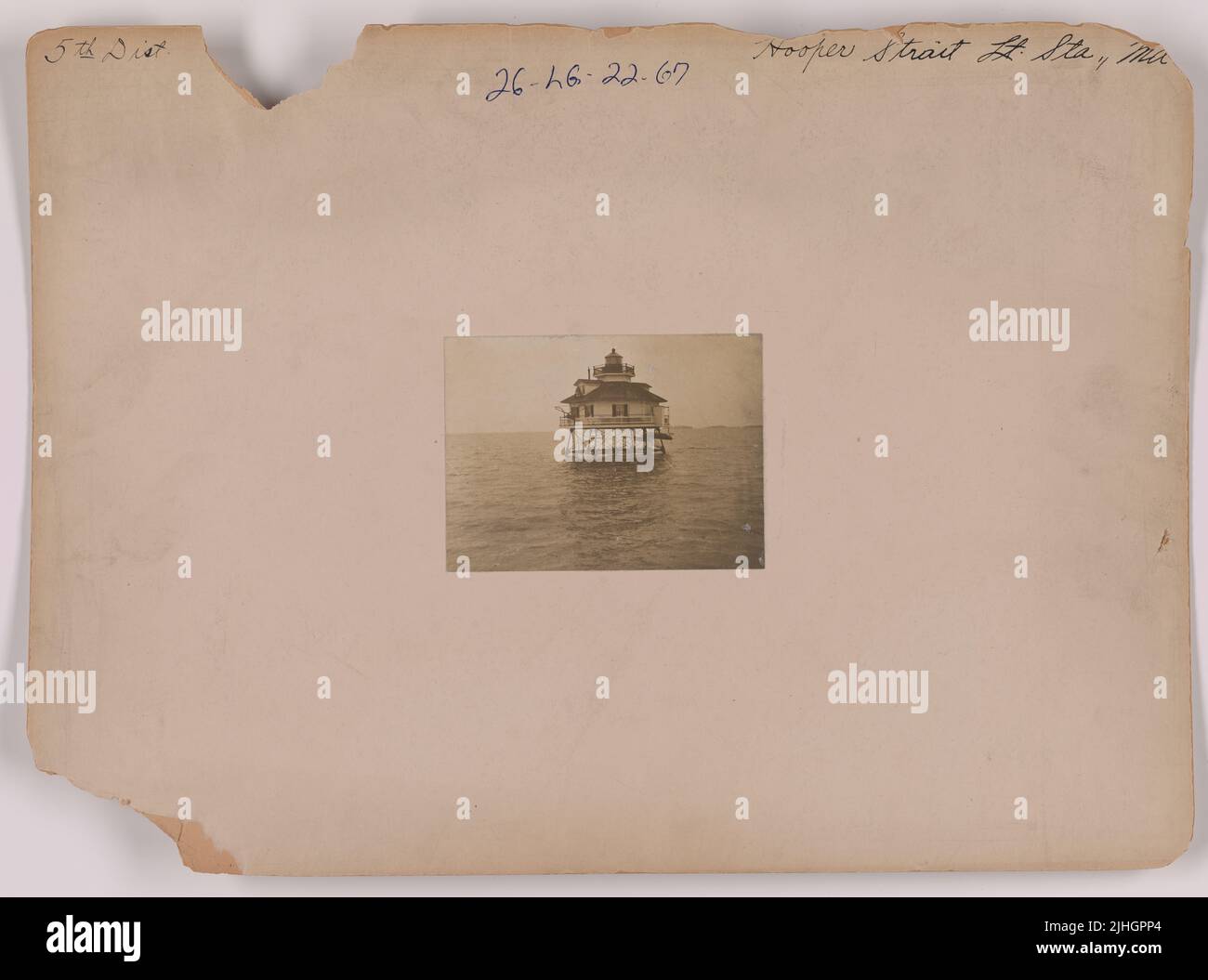 Maryland Hooper Island. Hooper Strait Light Station, Maryland Stock