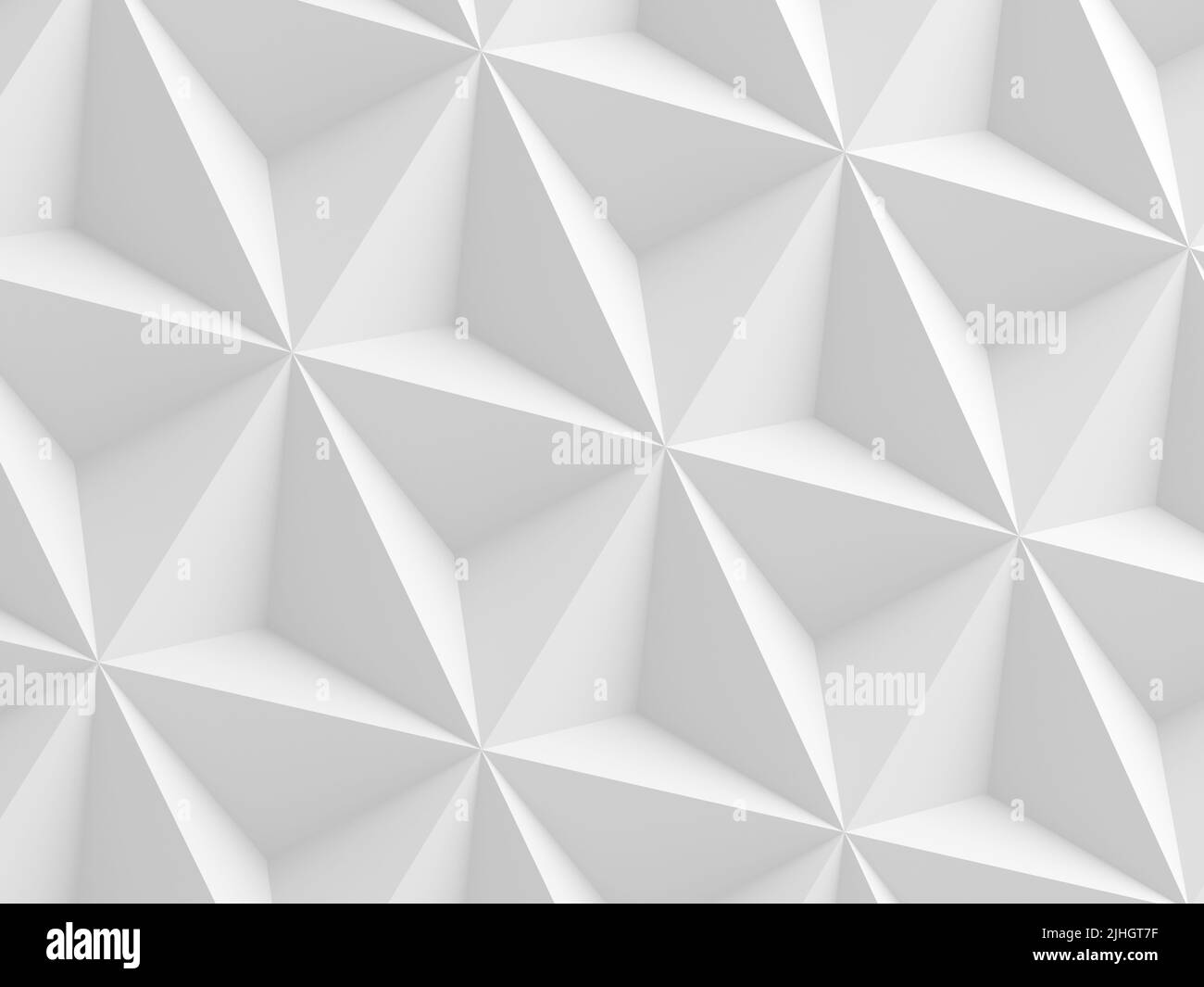 Traditional Japanese relief pattern over white wall, asanoha abstract digital illustration, 3d rendering Stock Photo