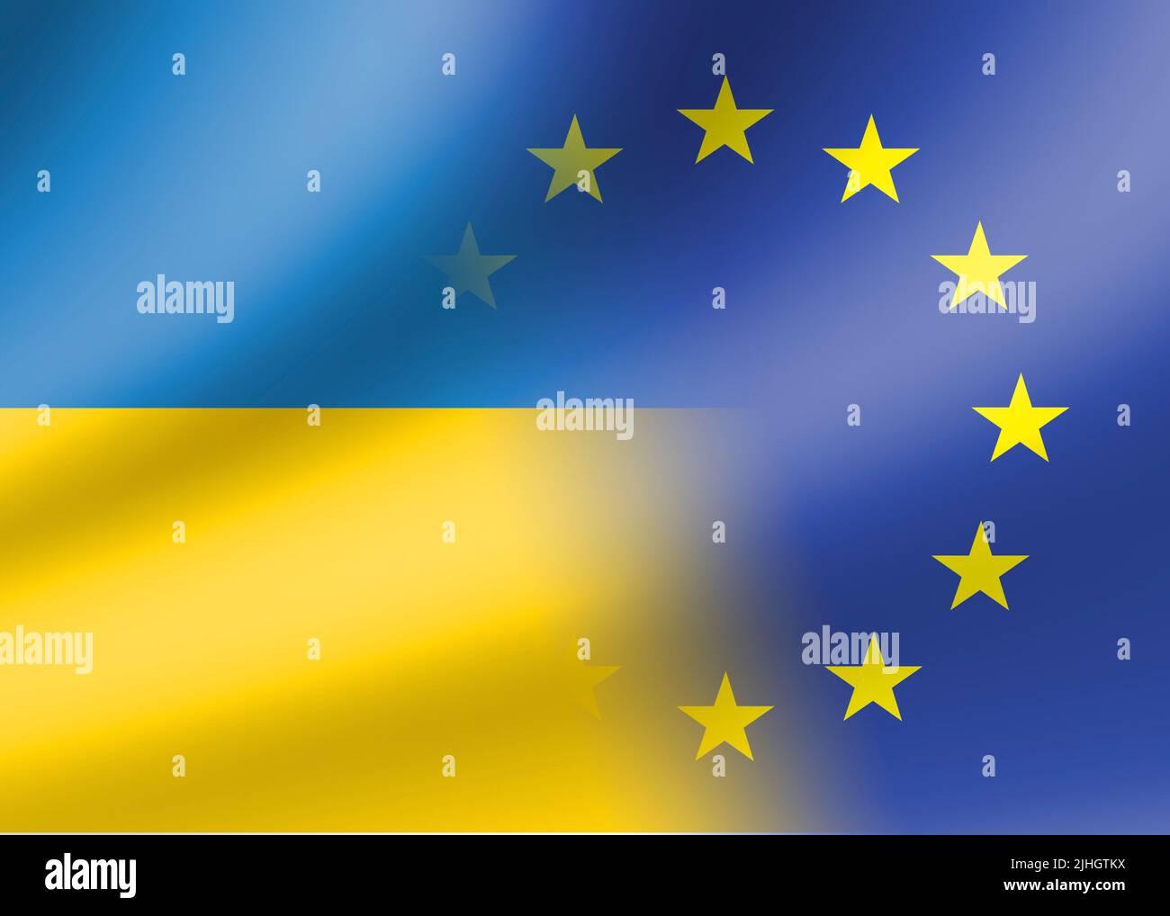 Ukraine in EU Stock Photo