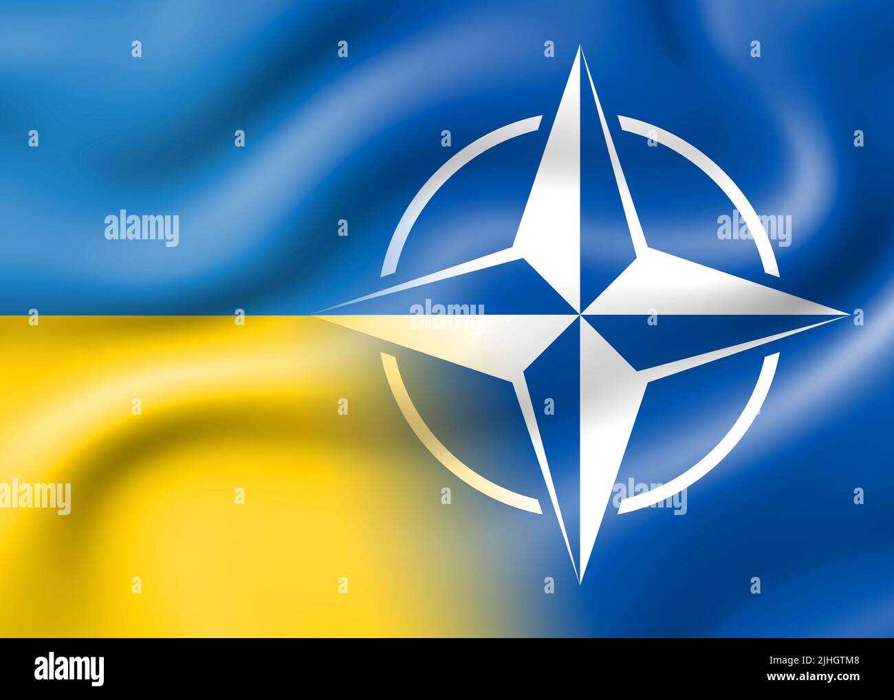 Ukraine in NATO Stock Photo