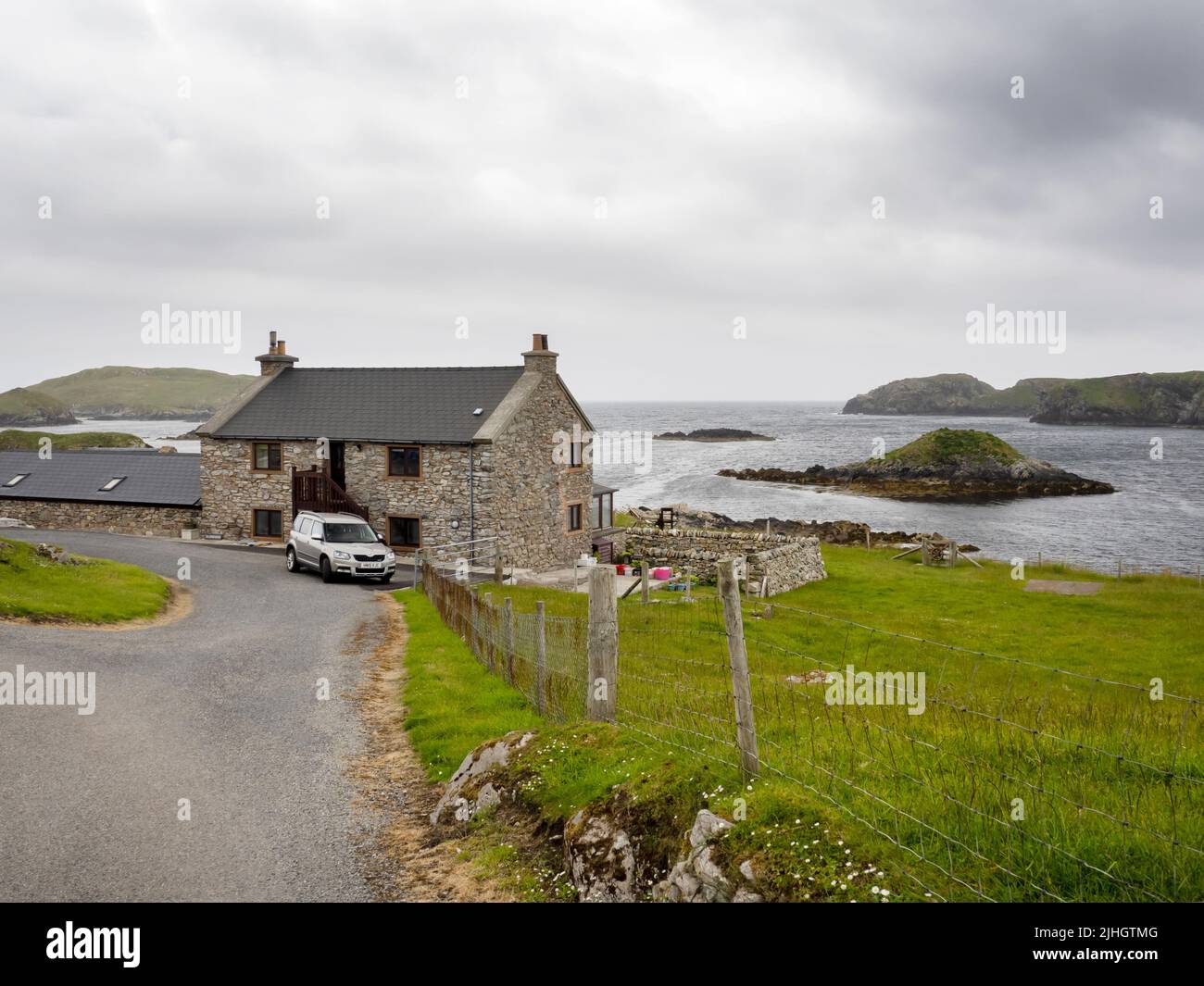 A house at Gletness on South Nesting, Shetland, Scotland, UK Stock