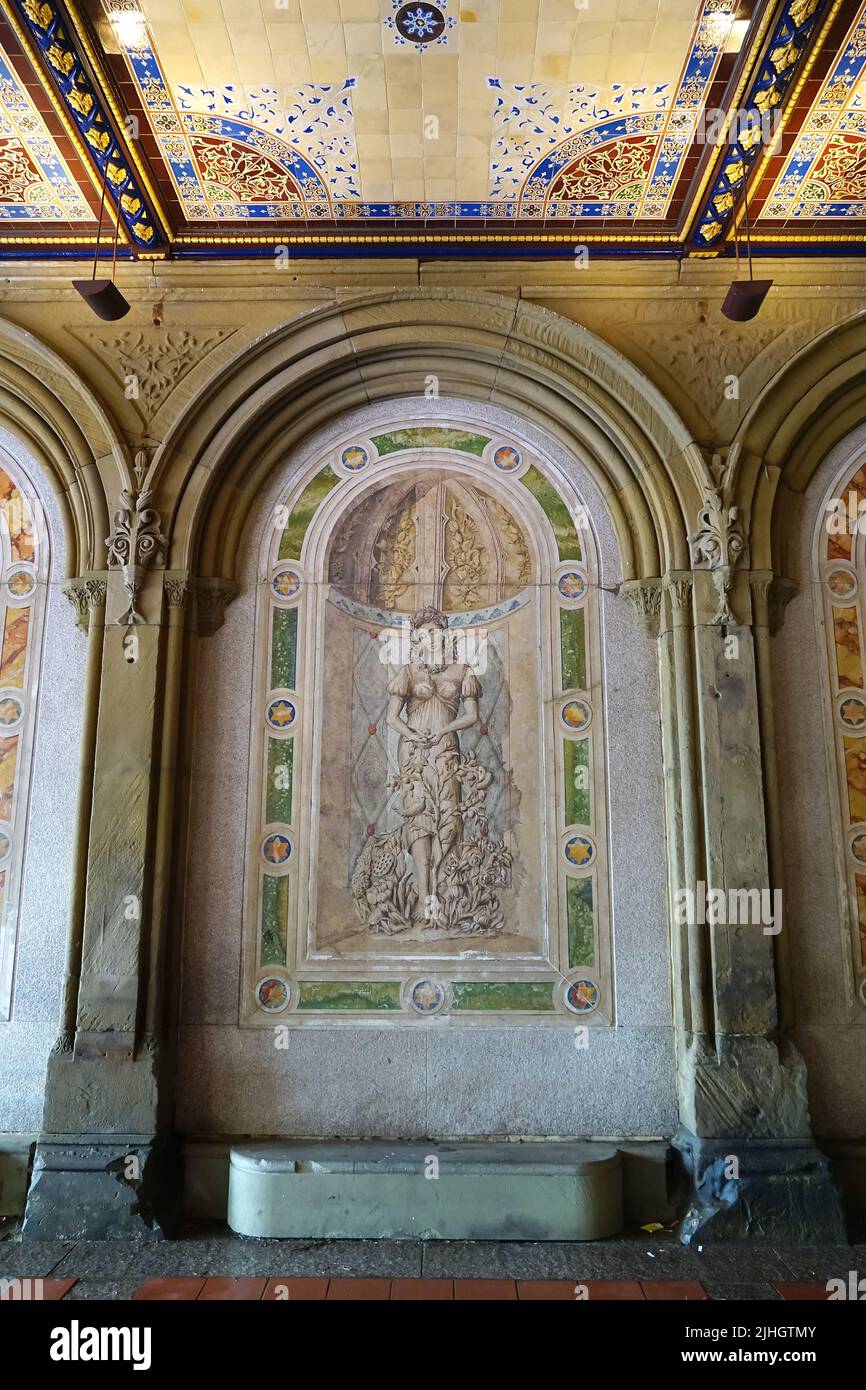 Bethesda Arcade Minton Tiles, Central Park, Manhattan, New York City