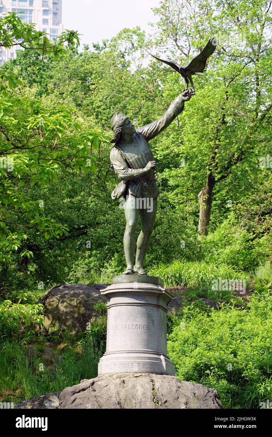 The Falconer statue, Central Park, Manhattan, New York City (NYC