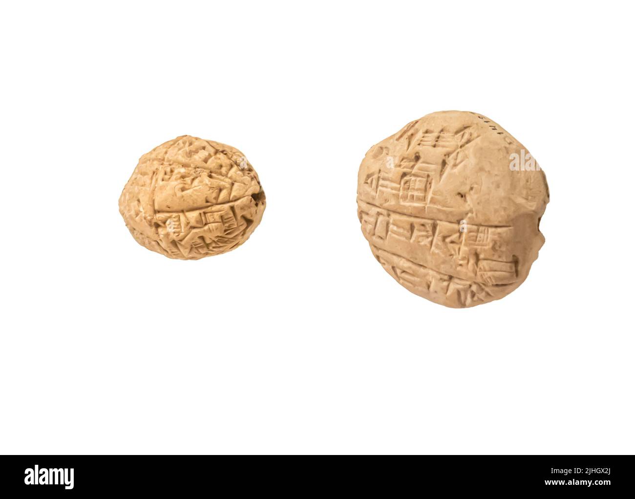 Cone-shaped Labels that were attached to different items. Lagash, Presargonic period. Stock Photo