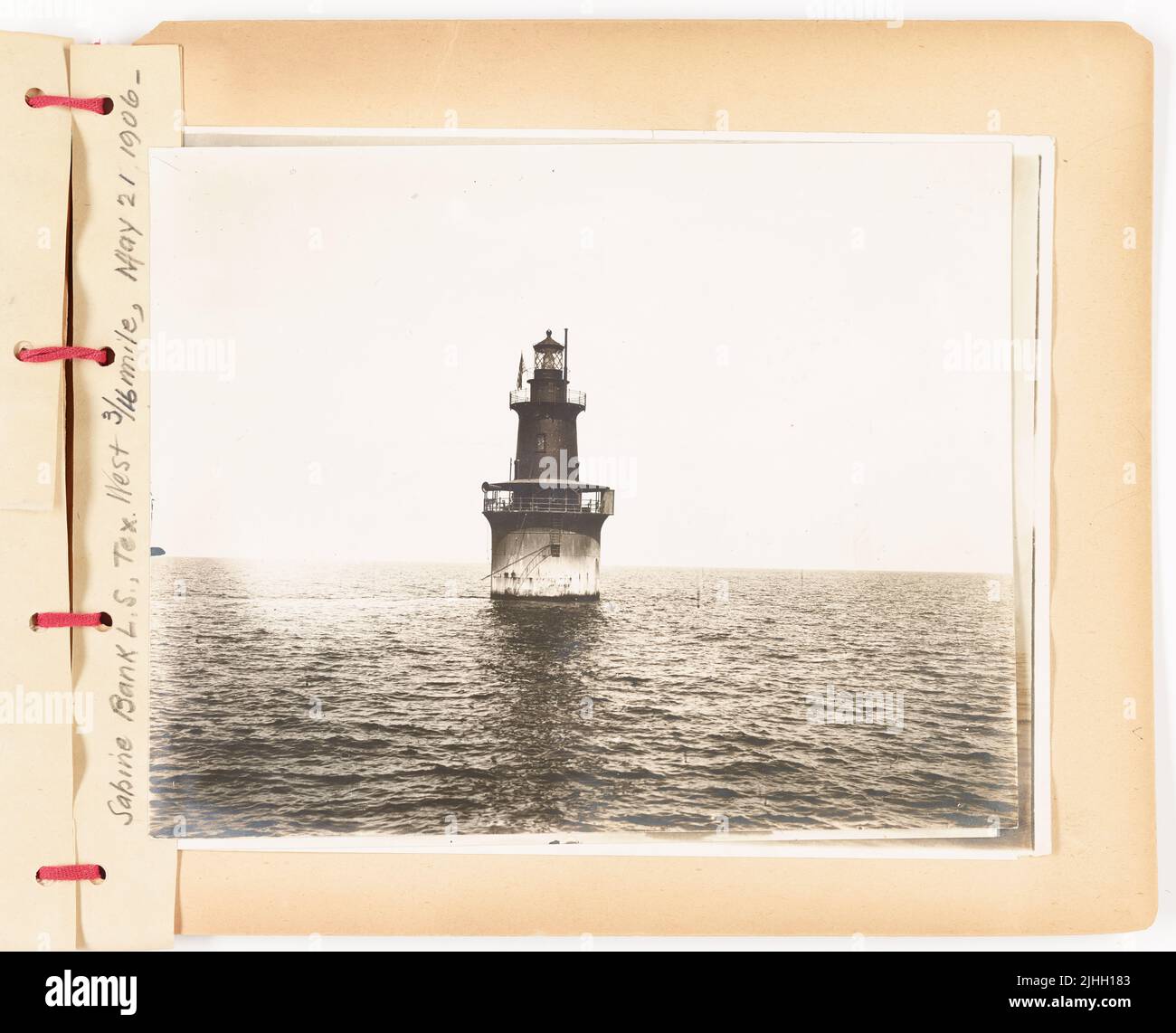 TX Sabine Bank. Sabine Bank Light Station, Texas. West, 3/16 mile