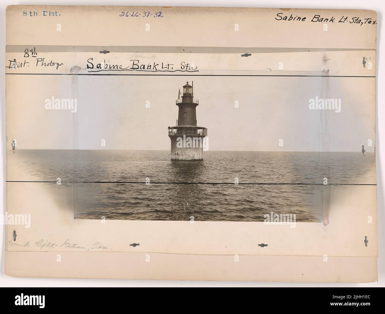 TX - Sabine Bank. Sabine Bank Light Station, Texas Stock Photo - Alamy