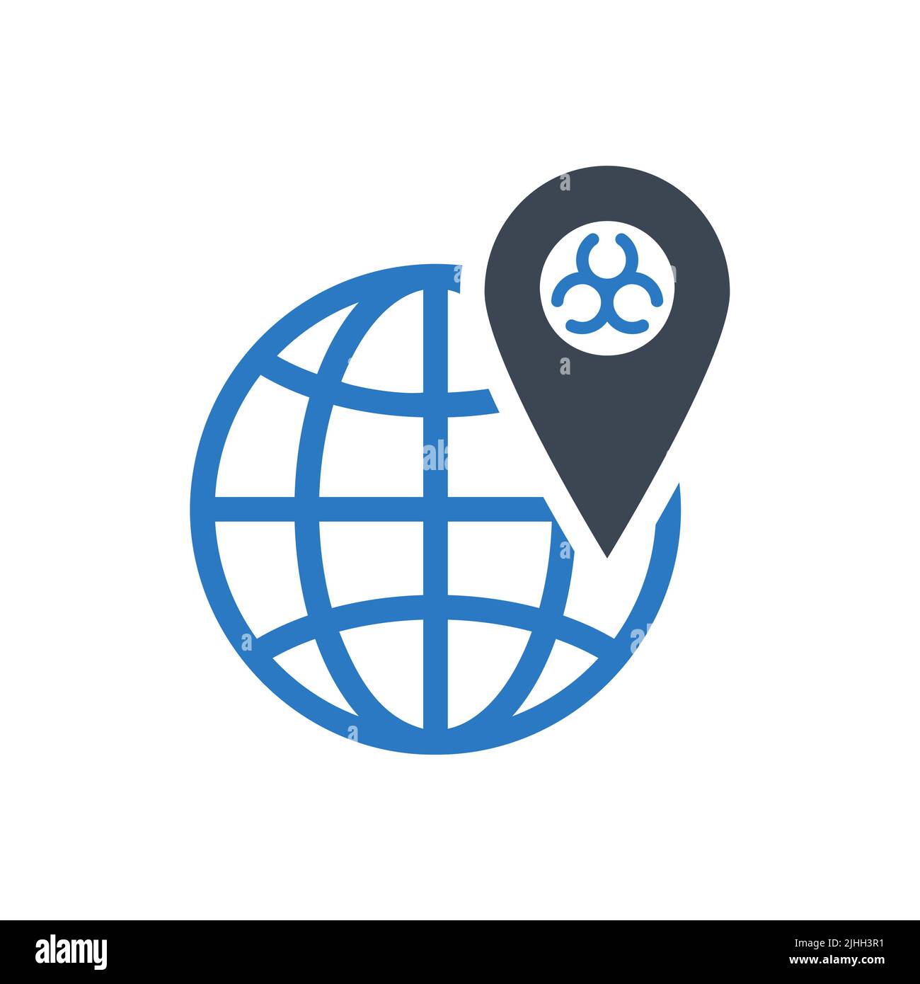 Outbreak virus world related vector glyph icon Stock Vector