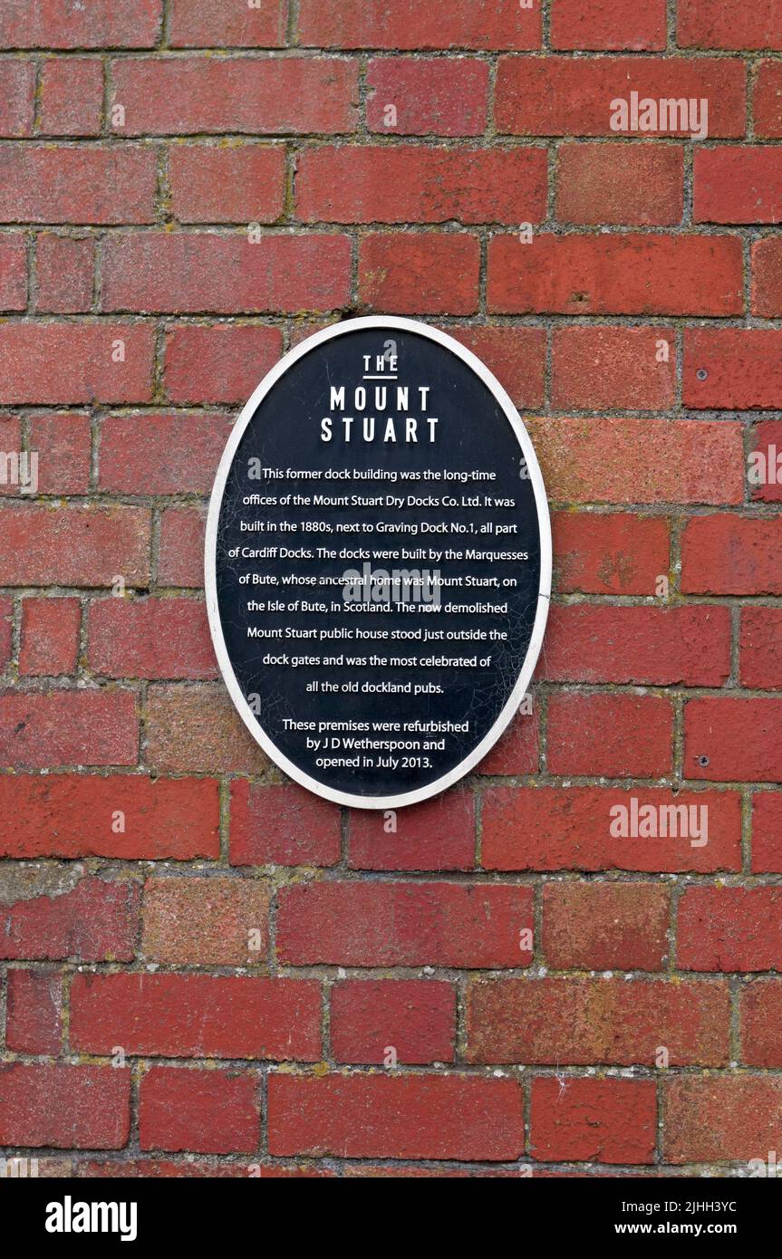 Mount Stuart Weatherspoons public house, Mermaid Quay. Cardiff Bay