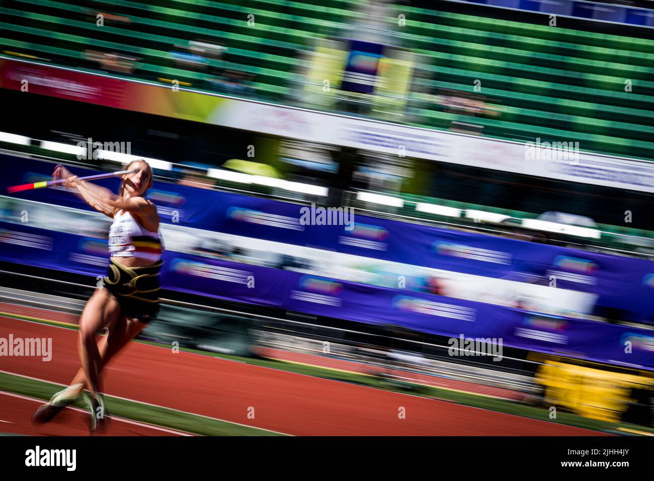 Eugene, Oregon, USA, 18 July 2022. Belgian Noor Vidts pictured in