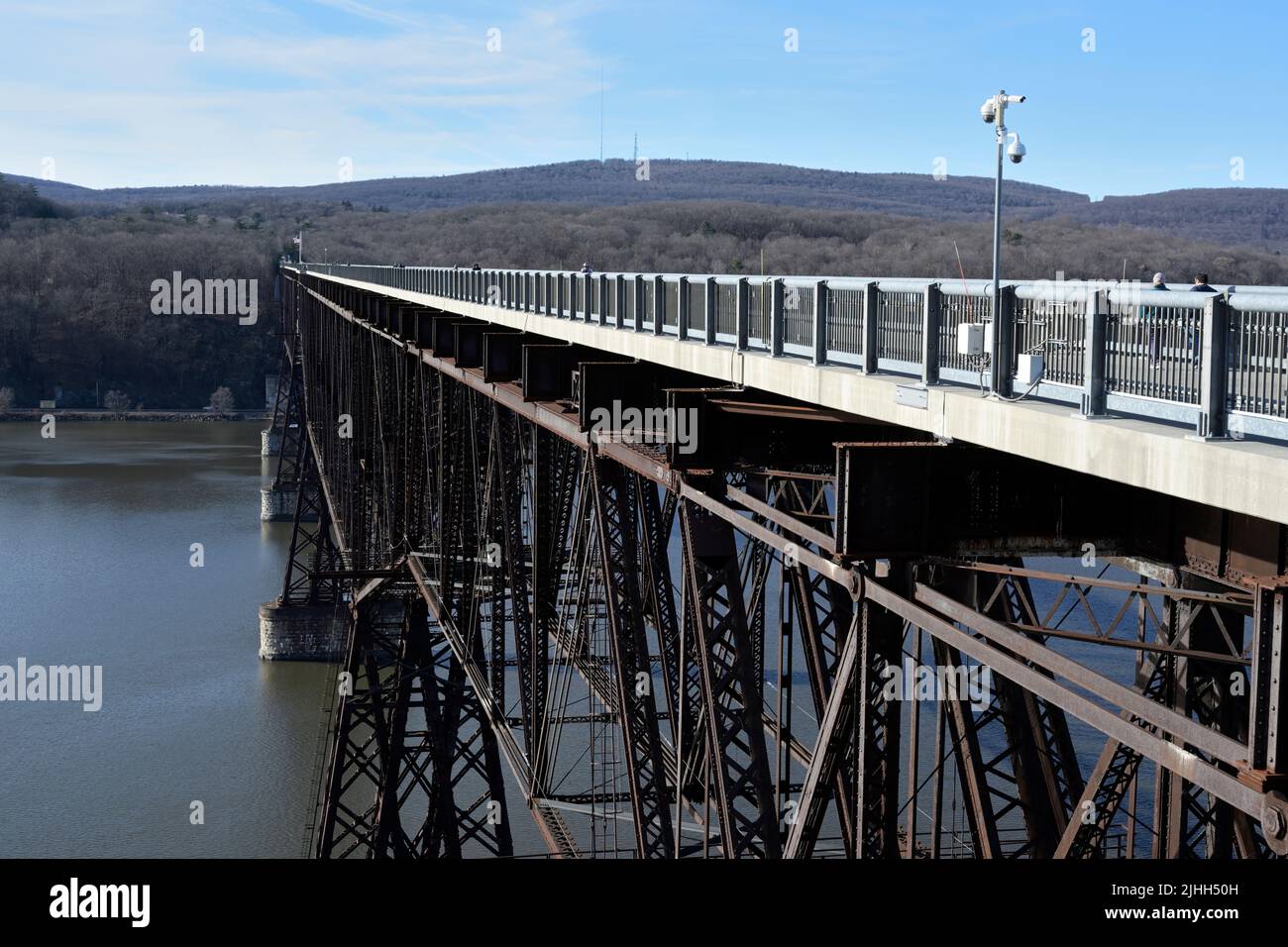 Walkway over the Hudson River, between Poughkeepsie & Highland, NY Stock Photo