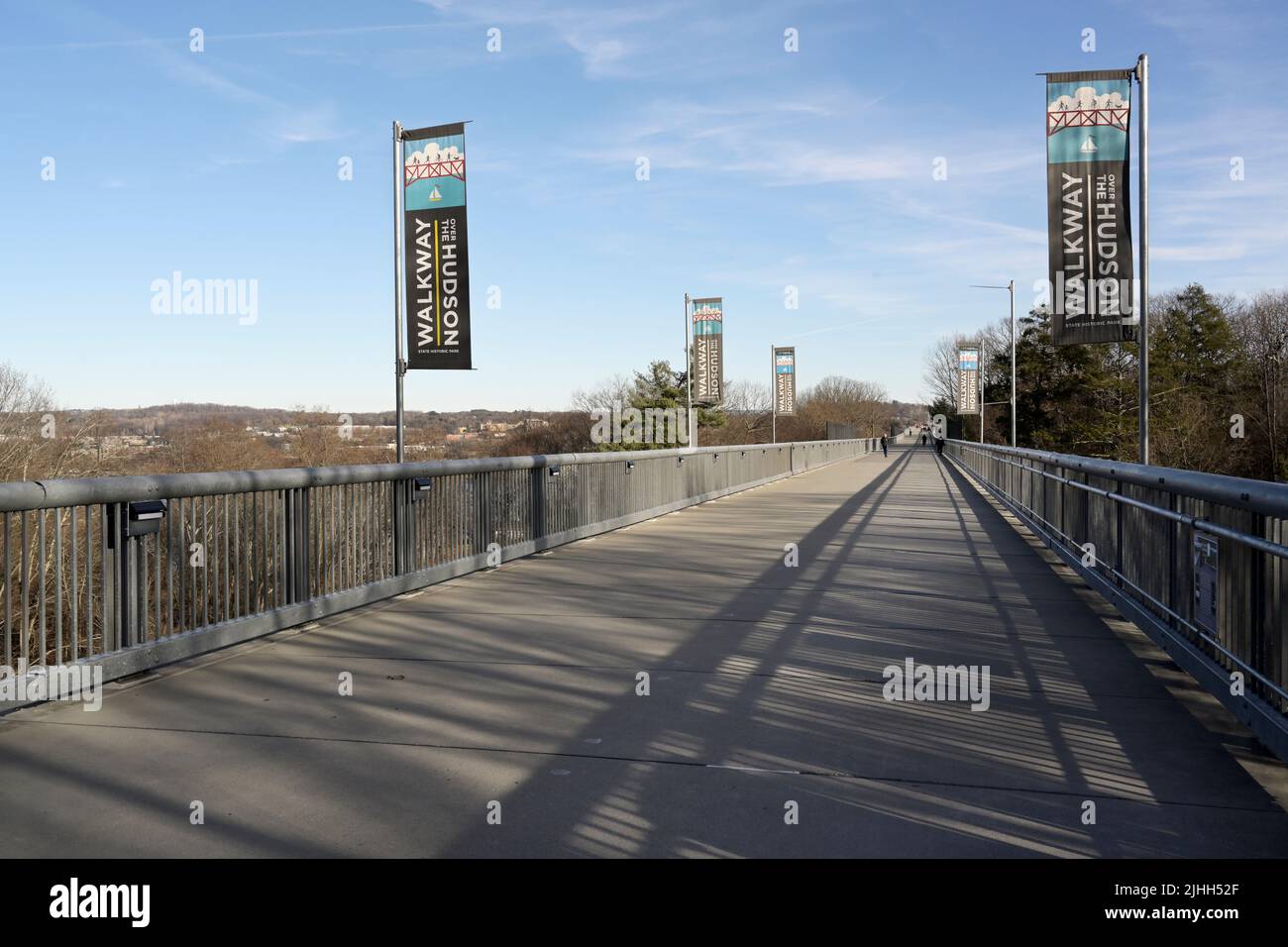 Walkway over the Hudson River, between Poughkeepsie & Highland, NY Stock Photo