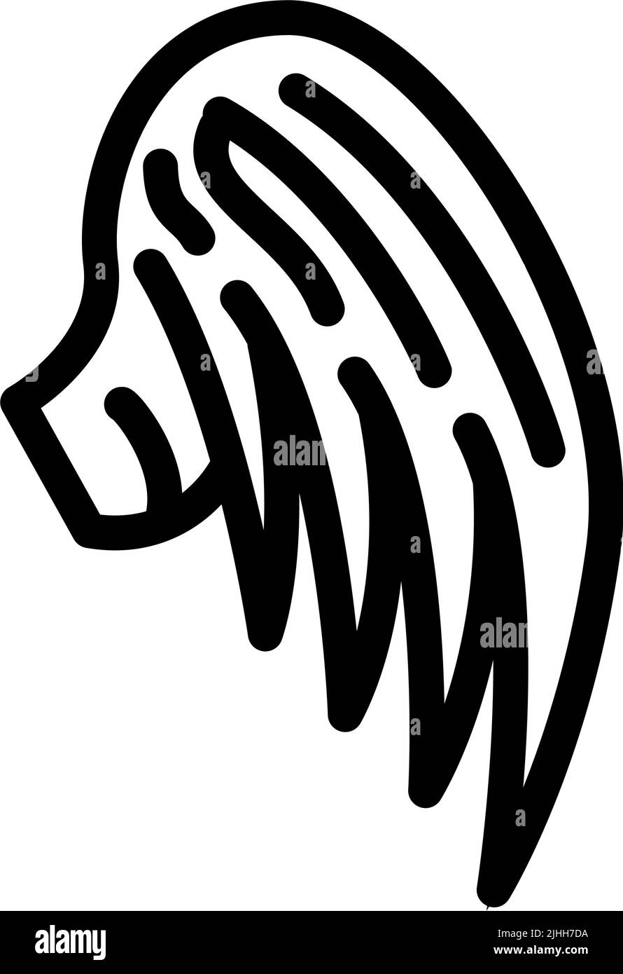 wing with feather line icon vector illustration Stock Vector Image ...