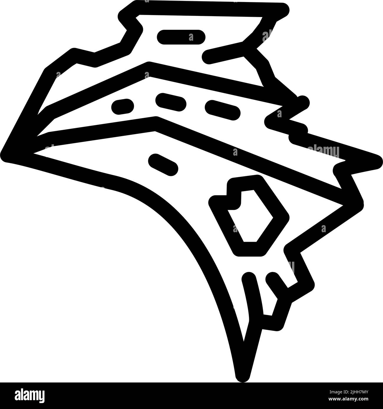 ragged wing line icon vector illustration Stock Vector Image & Art - Alamy