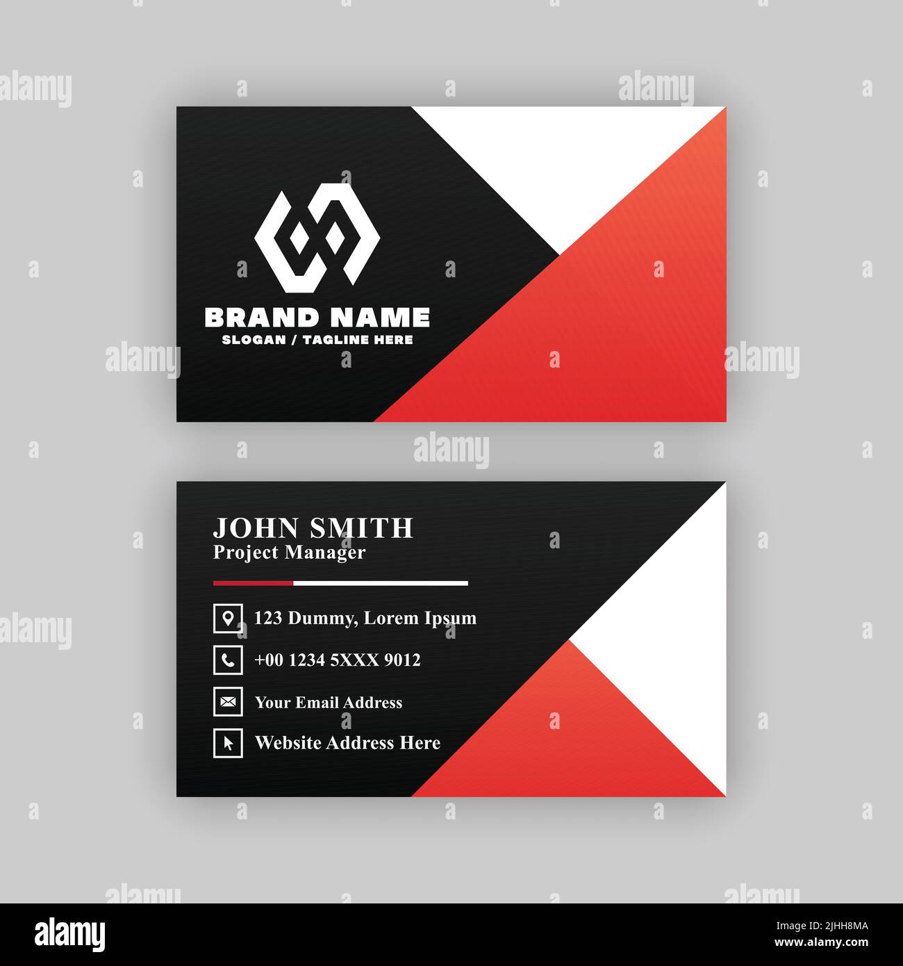 Simple business card template. Editable, resizable, vector illustration Simple business card template. Editable, resizable, vector illustration