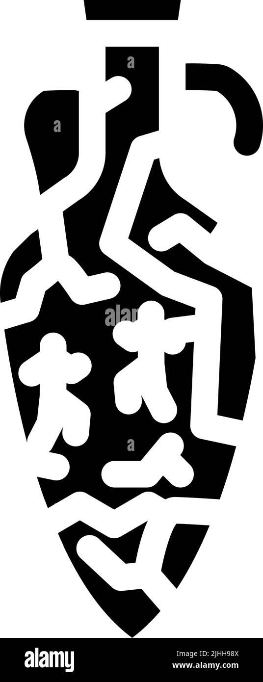 cracked amphora glyph icon vector illustration Stock Vector Image & Art ...