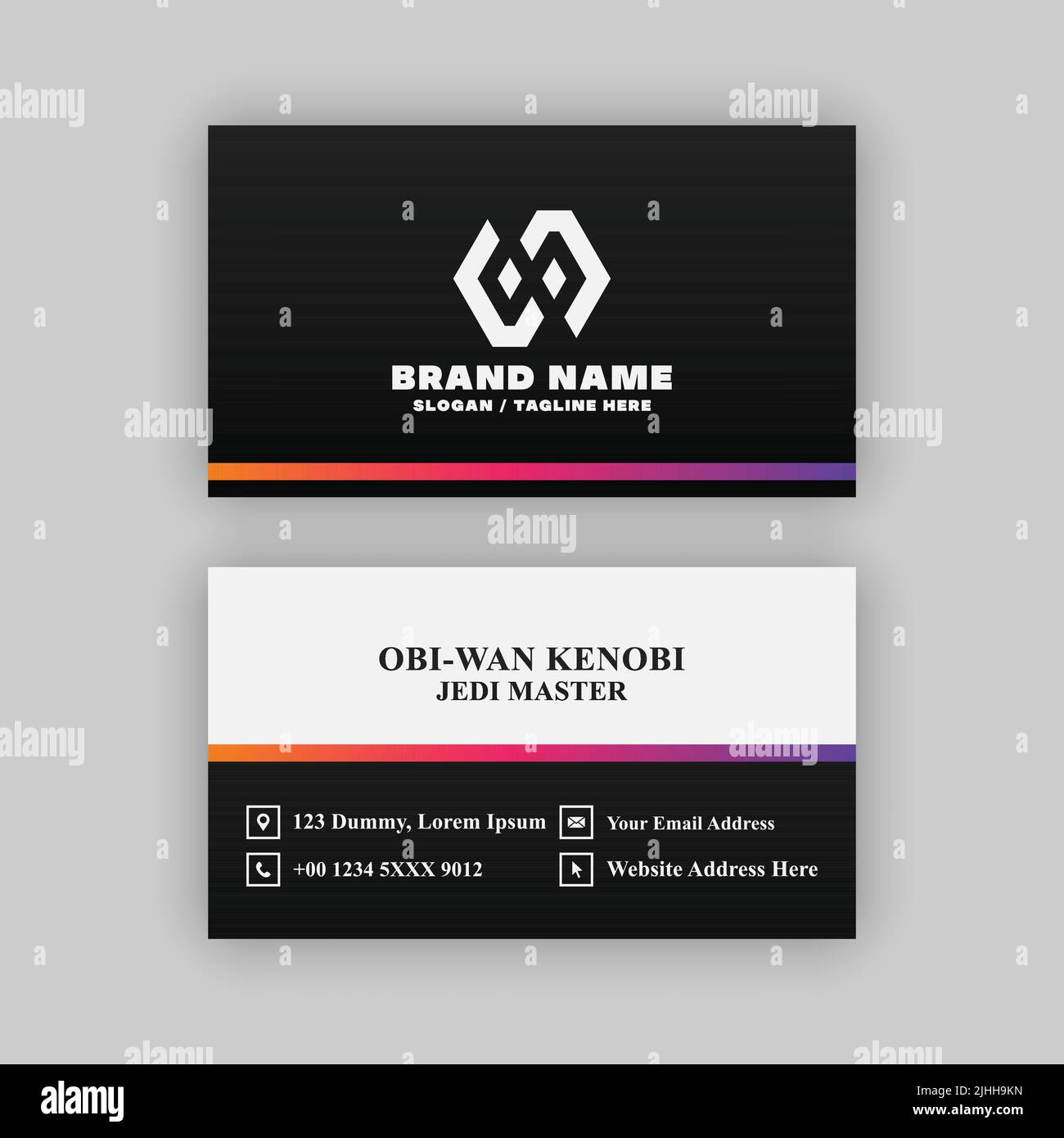 Simple business card template. Editable, resizable, vector illustration Simple business card template. Editable, resizable, vector illustration